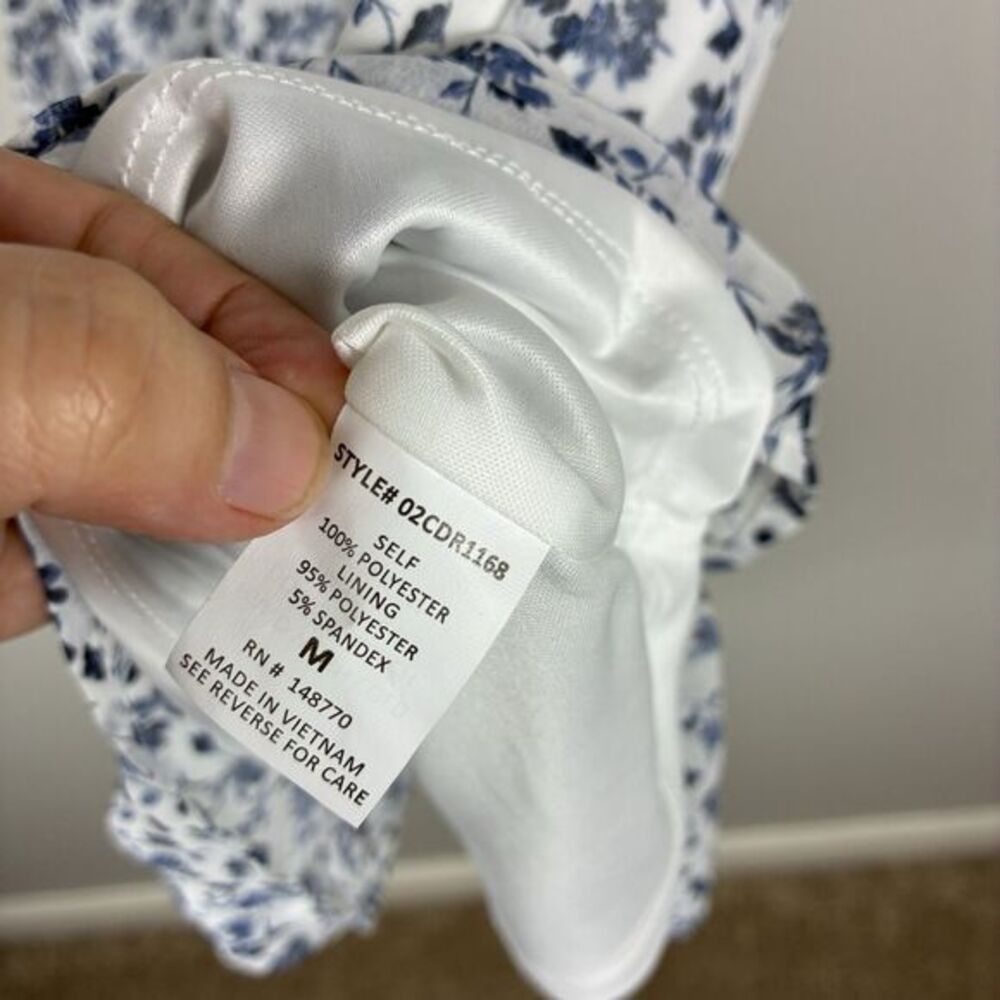 Womans Floral Cottage Mini Dress sz M Boho Coquette‎ Floral - Picture 6 of 7